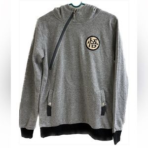 Dragon ball Z anime grey hoodie pullover Zipup sweater Japan goku